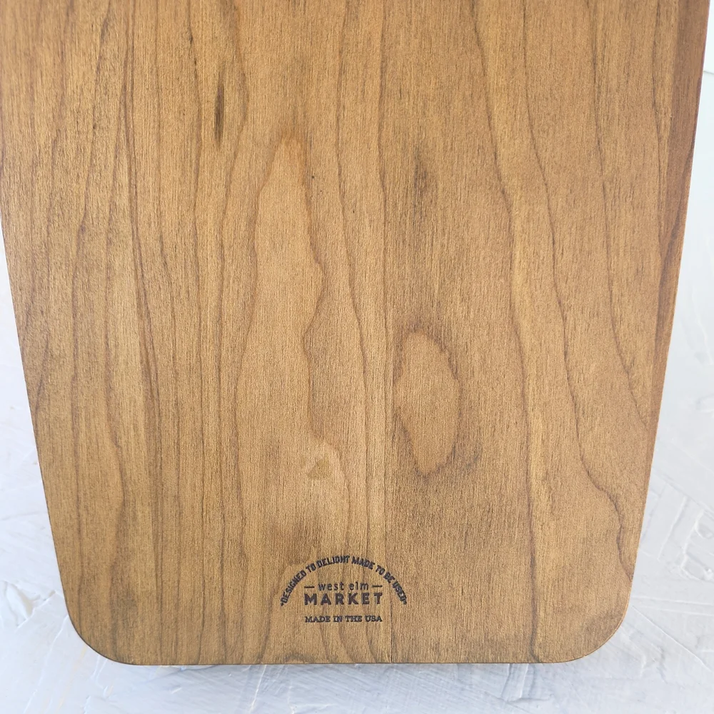 WEST ELM | Charcuterie Wood Serving Cutting Large Board 20